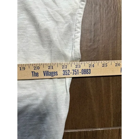 Prana Pintuck Pleat Blouse Top Size Small Short Sleeve Soft White Organic Cotton - Picture 4 of 6